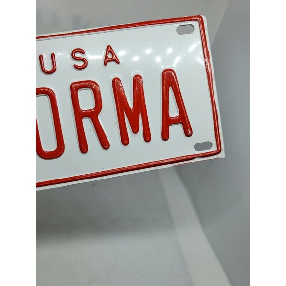 U.S.A. Norma Personalized Mini Bike License Plate – White & Red Collectible - Picture 3 of 10